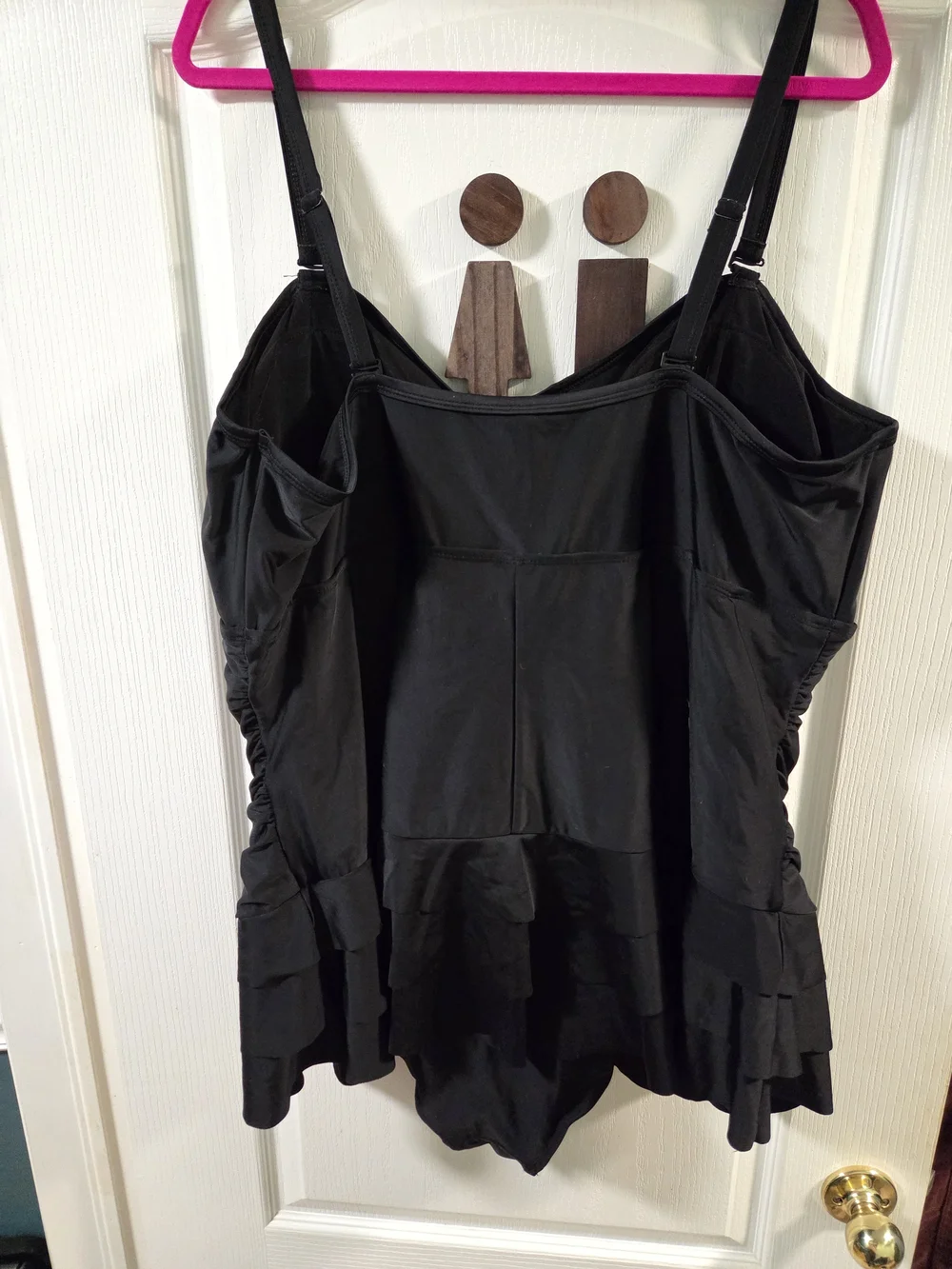GUC Torrid Black Onepiece Swimdress With Convertible Back- Size 4x - Picture 4 of 12